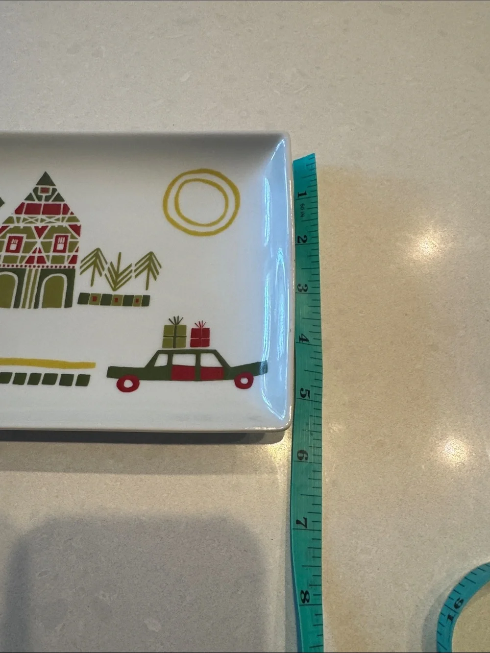 Crate&Barrel Yule town Holiday Village Serving tray Julia Rothman super cute